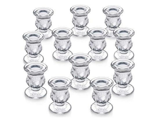 Glass Candlestick Holders